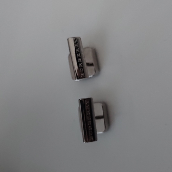 BURBERRY Cufflinks Smoked Check - Picture 2 of 3